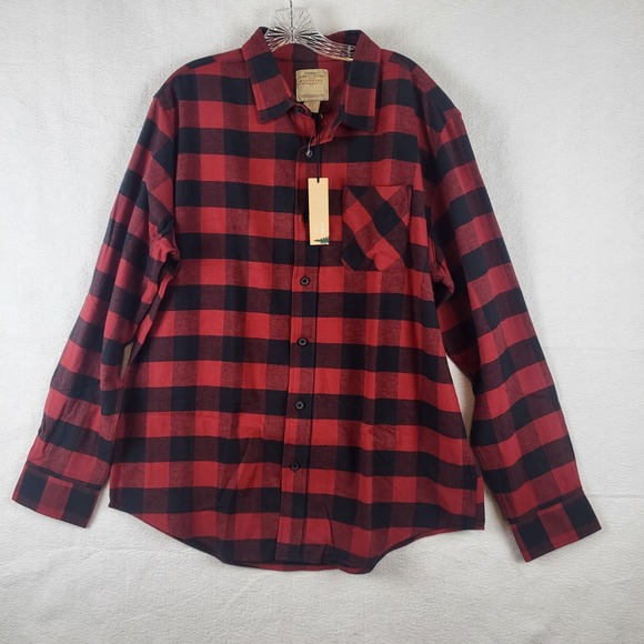 Telluride Clothing Company Other - Telluride Clothing‎ Company Mens Red Black Plaid Flannel Shirt Long Sleeve XL